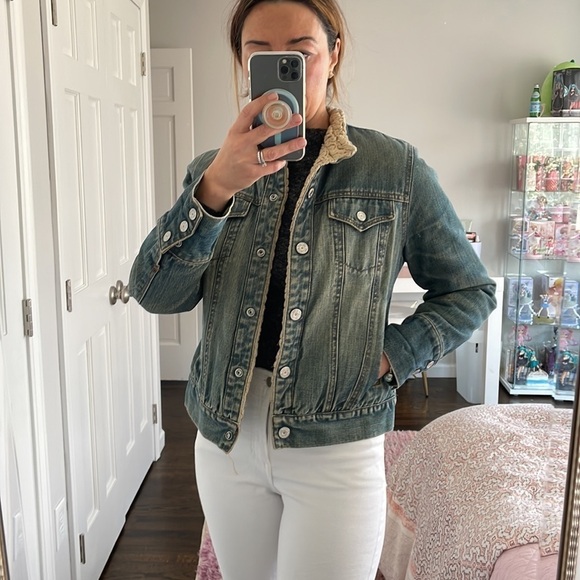 Vintage Gap Sherpa Denim Jacket - Picture 1 of 11